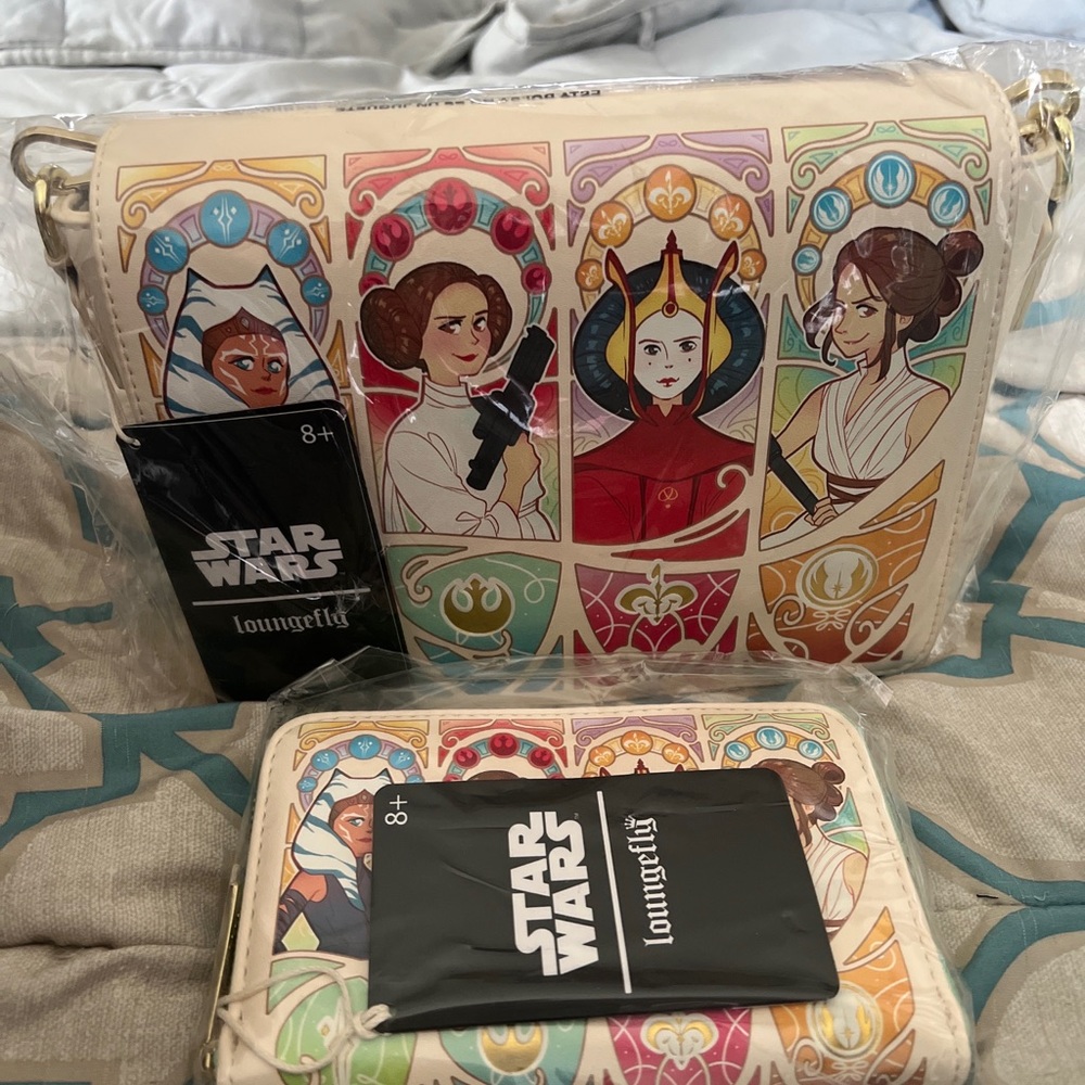 Loungefly Ladies of the Rebellion Star Wars Crossbody and Wallet BNWT